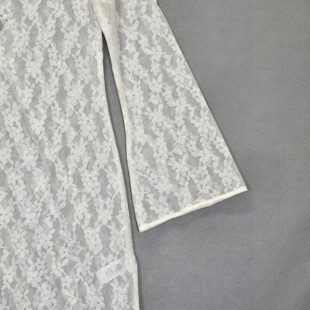 House of Harlow 1960 Bohemian Lace Boho Duster Cover Swim Cover Up White Size XS - Picture 4 of 12
